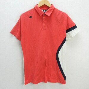 DESCENTE GOLF SHIRT   Size Large 100% cotton
